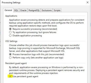 Use persistent guest agent
