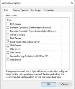 Veeam backup roles